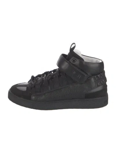 Pre-owned Pierre Hardy Leather Sneakers In Black