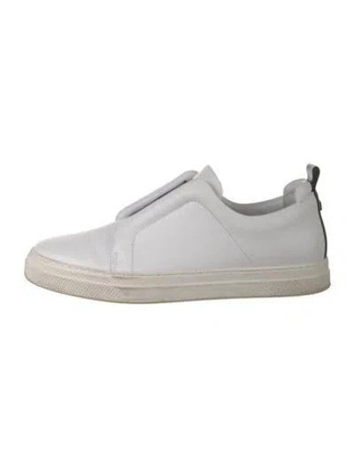 Pre-owned Pierre Hardy Leather Sneakers In White