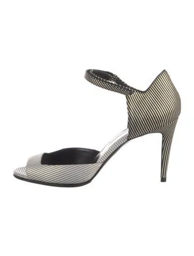 Pre-owned Pierre Hardy Leather Striped Sandals In Neutral