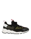 Pierre Hardy Man Sneakers Black Size 10 Leather, Textile Fibers In Black