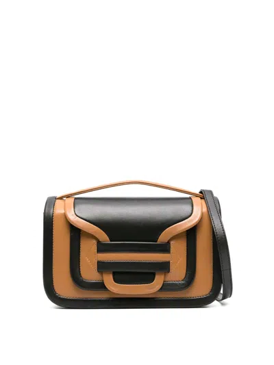 Pierre Hardy Alpha Colorblock Flap Leather Crossbody Bag In Brown