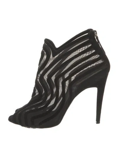 Pre-owned Pierre Hardy Mesh Striped Pumps In Black
