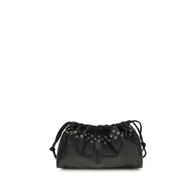 Pierre Hardy Metal-eyelet Calfskin Clutch  Black