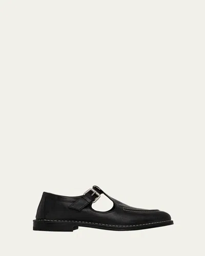 Pierre Hardy Modica Leather Mary Jane Loafers In Black