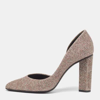 Pre-owned Pierre Hardy Multicolor Glitter Fabric D'orsay Pumps Size 37