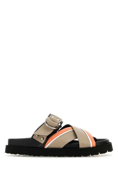 Pierre Hardy Multicolor Leather Cross Rider Slippers