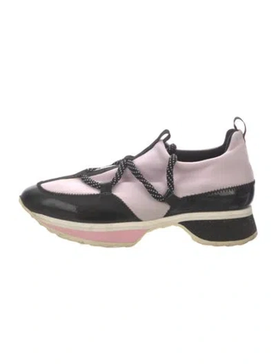 Pre-owned Pierre Hardy Neoprene Polka Dot Print Athletic Sneakers In Pink