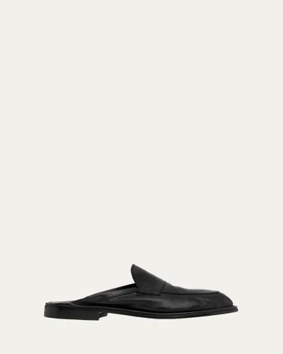 Pierre Hardy Noto Leather Loafer Mules In Black
