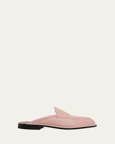 Pierre Hardy Noto Leather Loafer Mules In Pink