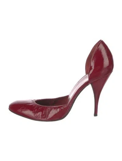 Pre-owned Pierre Hardy Patent Leather D'orsay Pumps In Red