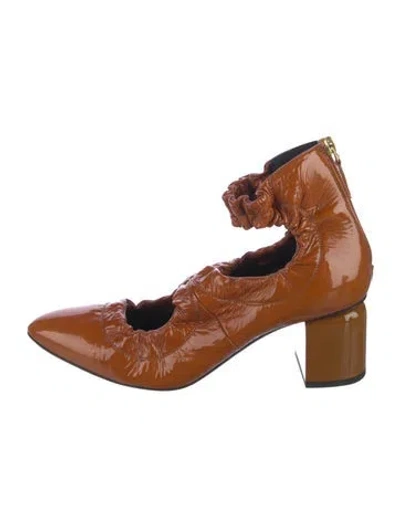 Pre-owned Pierre Hardy Patent Leather Pumps In Brown