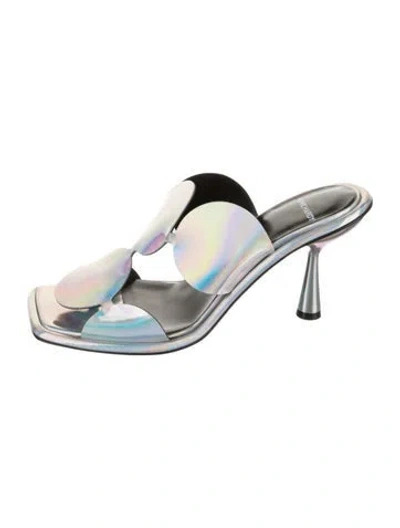 Pre-owned Pierre Hardy Patent Leather Sandals W/ Tags In Silver