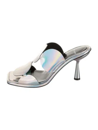 Pre-owned Pierre Hardy Patent Leather Sandals W/ Tags In Silver