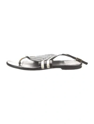 Pre-owned Pierre Hardy Patent Leather Slides In Black