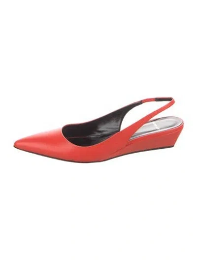 Pre-owned Pierre Hardy Patent Leather Slingback Pumps In Orange