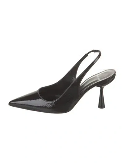 Pre-owned Pierre Hardy Patent Leather Slingback Pumps W/ Tags In Metallic/silver
