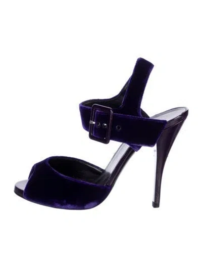 Pre-owned Pierre Hardy Patent Leather Slingback Sandals In Black