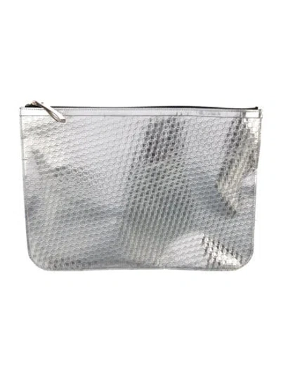 Pre-owned Pierre Hardy Patent Leather Traveling Case In Silver