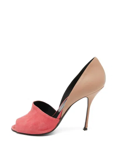 Pre-owned Pierre Hardy Peep-toe Leather Heeled Pumps In Pink