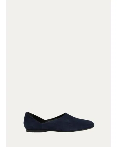 Pierre Hardy Pia Leather Flats In Blue