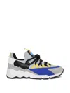 Pierre Hardy Planet Trek Comet Sneakers In Grey Blue And Yellow