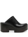 Pierre Hardy Sabot Wooden Platform Mules In Black