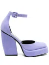 Pierre Hardy Sean 120mm Suede Platform Pumps In Purple