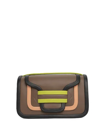 Pierre Hardy Shoulder Bag Alpha In Leather In Beige