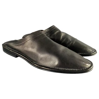 Pre-owned Pierre Hardy Size 12 Black Leather Slip On Loafers