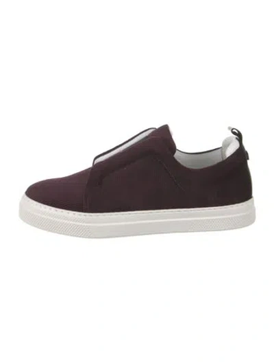 Pre-owned Pierre Hardy Slider Sneakers In Burgundy/pink