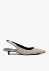 Pierre Hardy 25mm Stella Slingback Pointed-toe Pumps In Gray