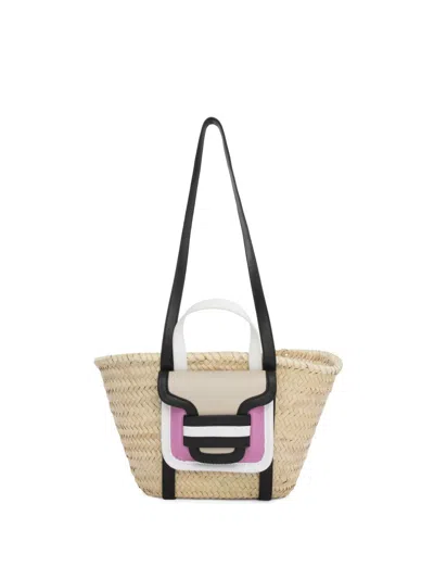 Pierre Hardy Small Alpha Basket Bag In Neutral