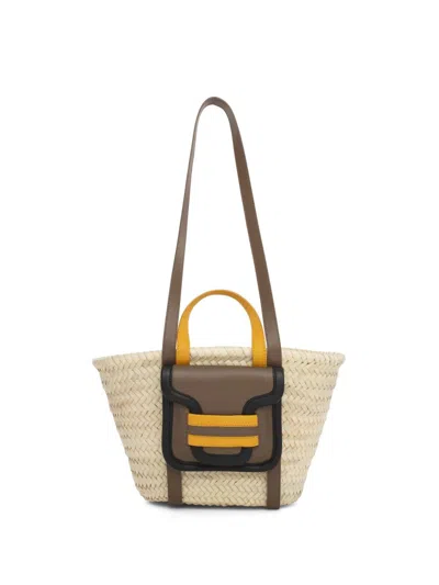 Pierre Hardy Small Alpha Basket Bag In Neutral
