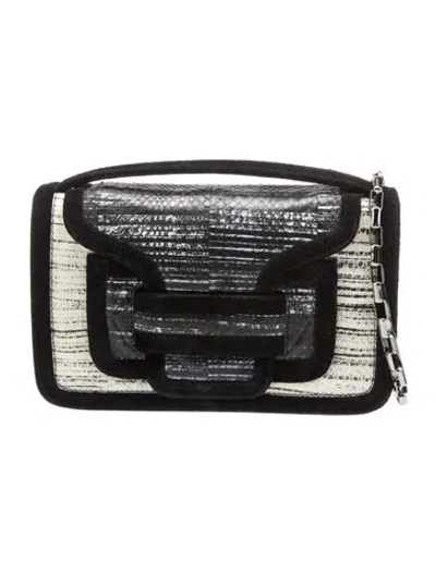 Pre-owned Pierre Hardy Snakeskin Shoulder Bag In Black