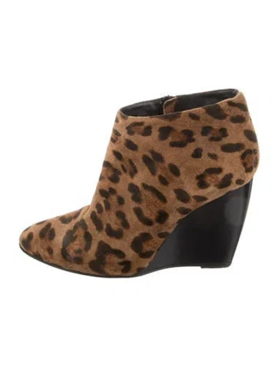 Pre-owned Pierre Hardy Suede Animal Print Boots In Multi