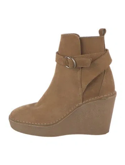 Pre-owned Pierre Hardy Suede Boots In Neutral