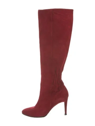 Pre-owned Pierre Hardy Suede Boots In Red