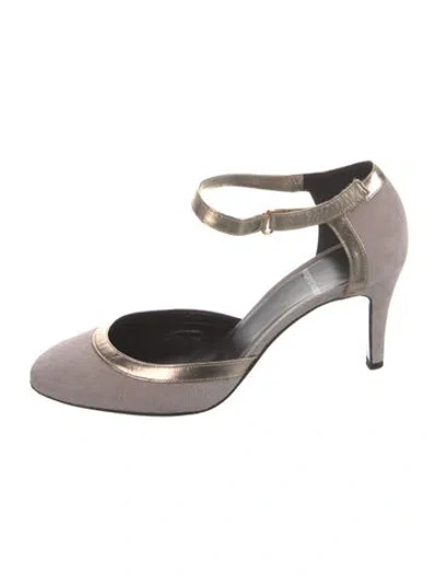 Pre-owned Pierre Hardy Suede Colorblock Pattern D'orsay Pumps In Black