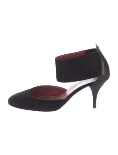 Pre-owned Pierre Hardy Suede D'orsay Pumps In Black
