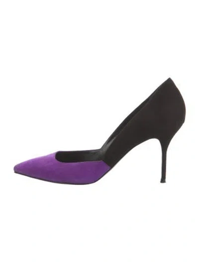 Pre-owned Pierre Hardy Suede D'orsay Pumps In Blue