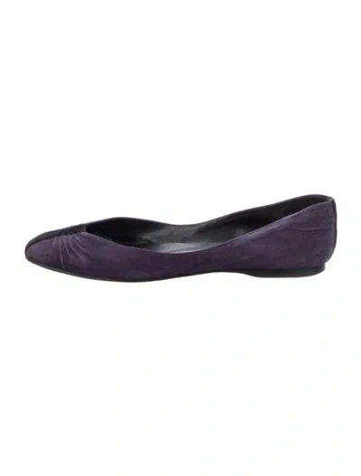 Pre-owned Pierre Hardy Suede Flats In Purple