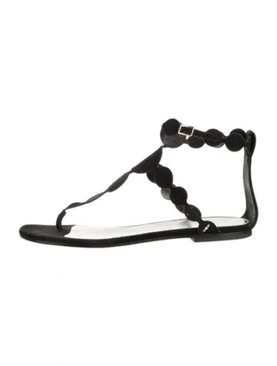 Pre-owned Pierre Hardy Suede Gladiator Sandals In Black