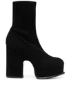 Pierre Hardy Suede Platform Boots In Black