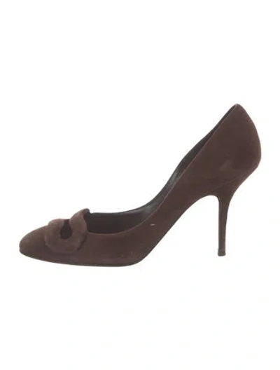 Pre-owned Pierre Hardy Suede Pumps In Brown