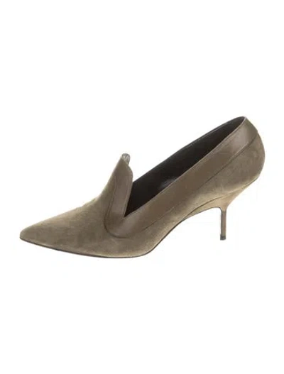 Pre-owned Pierre Hardy Suede Pumps In Green