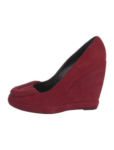 Pre-owned Pierre Hardy Suede Pumps In Red