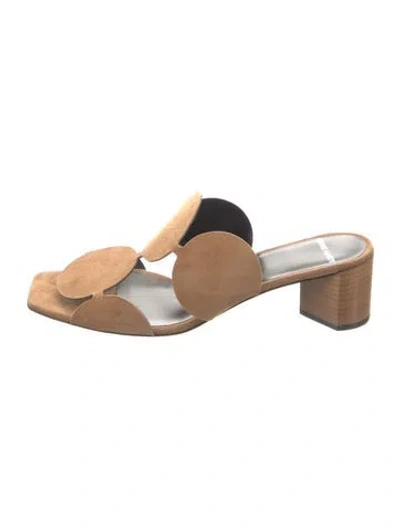 Pre-owned Pierre Hardy Suede Slides In Brown