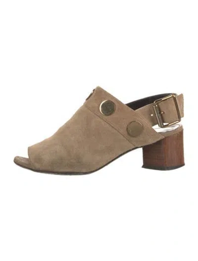 Pre-owned Pierre Hardy Suede Slingback Pumps In Neutrals