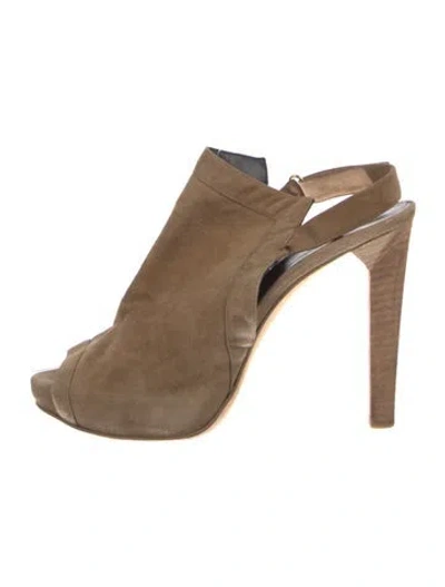 Pre-owned Pierre Hardy Suede Slingback Sandals In Brown