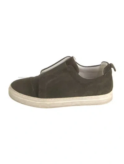 Pre-owned Pierre Hardy Suede Sneakers In Green